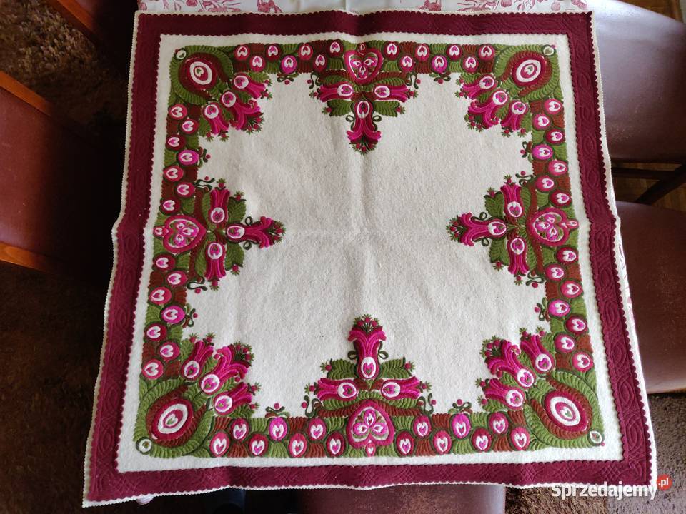 Uroczy kilim makatka obrus ludowy serweta Warszawa