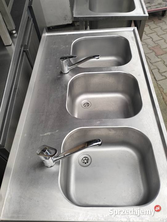 Zlew gastronomiczny 3komorowy 130x70x85 Słupia Kapitulna