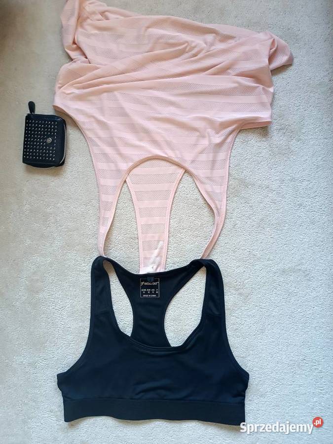 Pudrowo różowa koszulka sportowa na ramiączkach Topy i koszulki lubelskie Radzyń Podlaski sprzedam