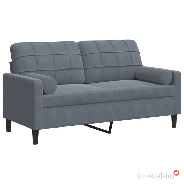 2osobowa sofa z poduszkami ciemnoszara 140 Warszawa