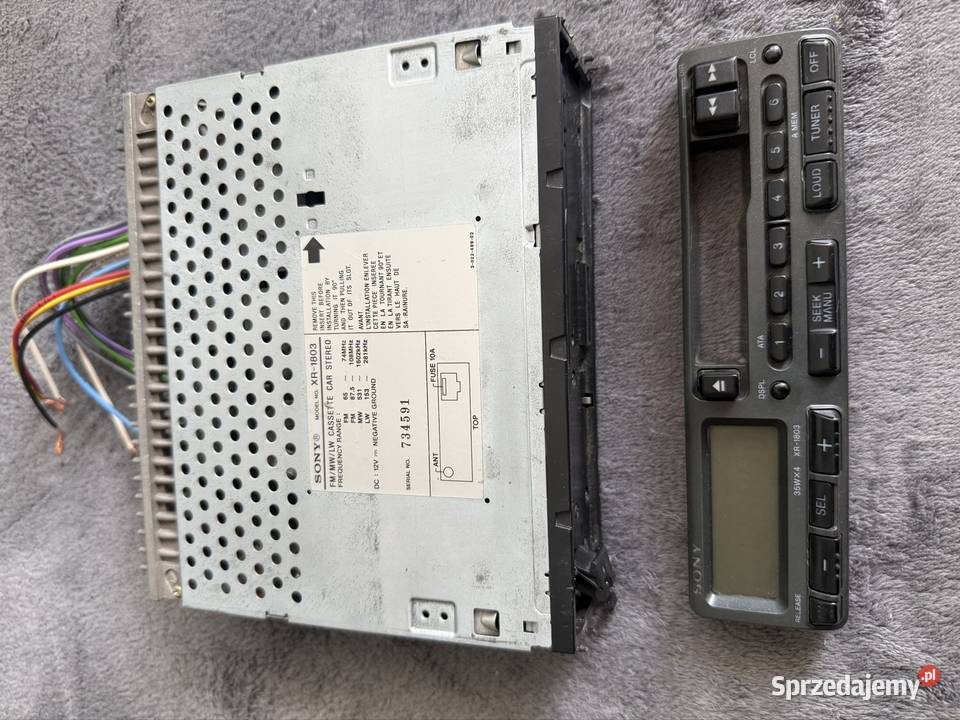 Radiodtwarzacz samochodowy na kasety SONY XR1803 zdejmowany panel Radioodtwarzacze Sosnowiec sprzedam