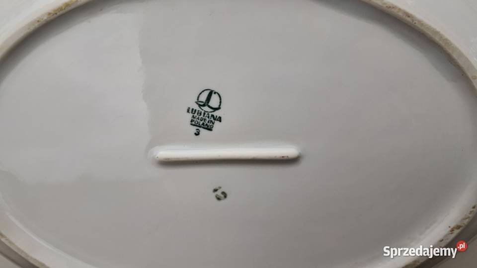 Stary biały półmisek Służba Zdrowia Lubiana PRL Świecie