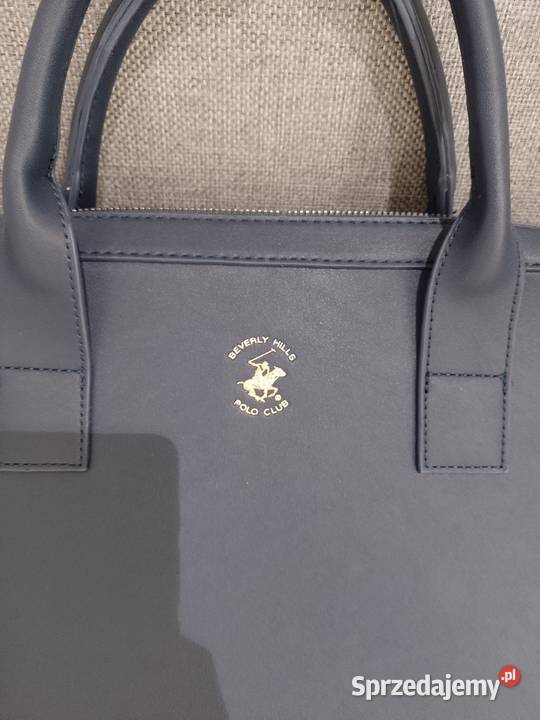 Beverly Hills Polo Club Granatowa teczka torba niebieski Galanteria i dodatki Kraków sprzedam