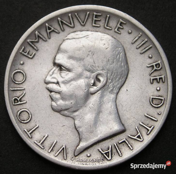 WŁOCHY 5 LIRÓW 1927 WIKTOR EMANUEL III SREBRO sprzedam