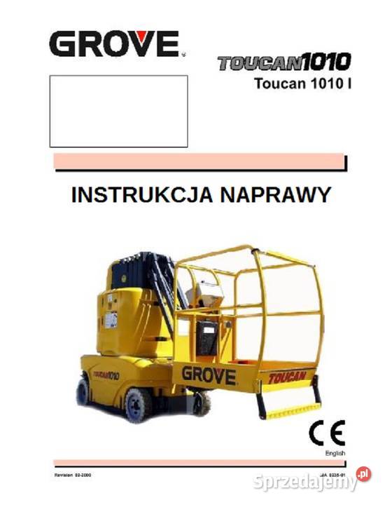 Grove Toucan 1010 1010I instrukcja naprawy motoryzacja, transport Książki i Podręczniki Kielce