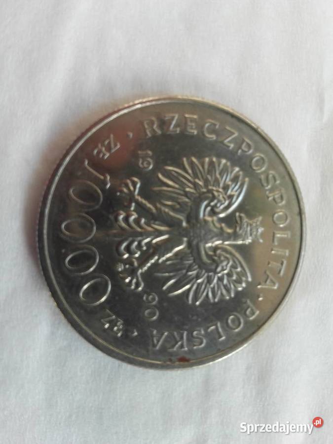 10000zl moneta z 1990r SOLIDARNOSC Numizmatyka Busko-Zdrój