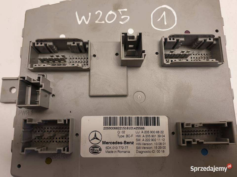 Mercedes A205 W205 MODUŁ STEROWNIK SAM 5DK010772 Pozostałe Rudka sprzedam