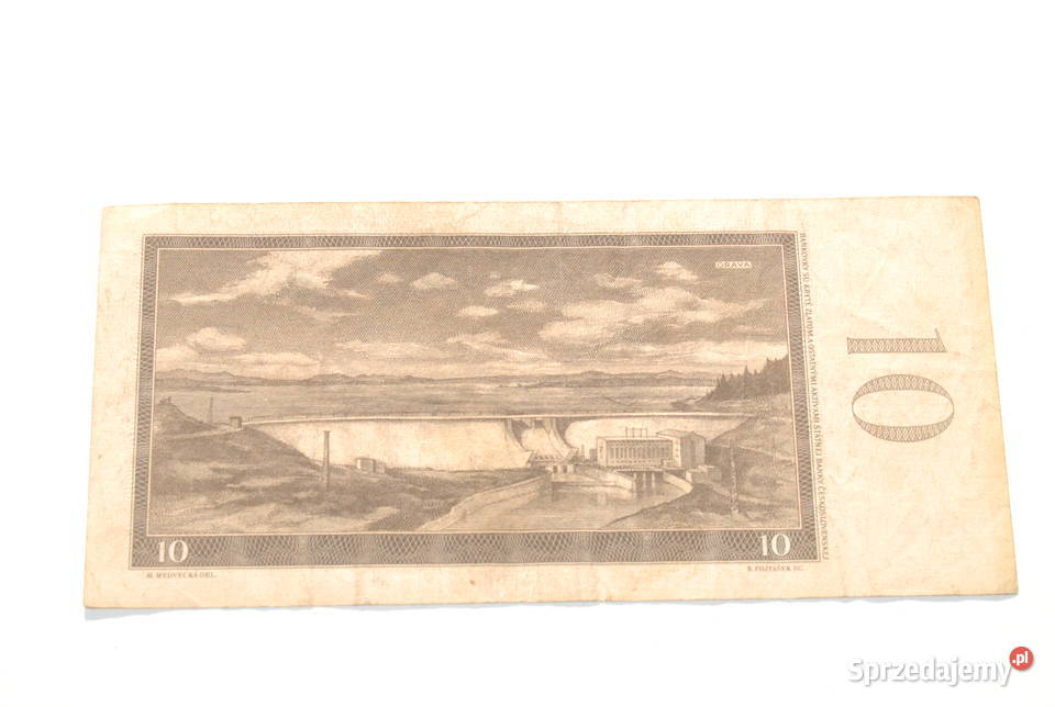 Stary banknot 10 koron Czechosłowacja 1960 antyk Cieszyn