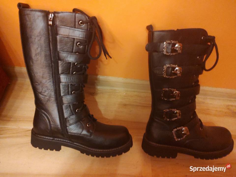 wysokie buty z klamrami lubuskie Zielona Góra