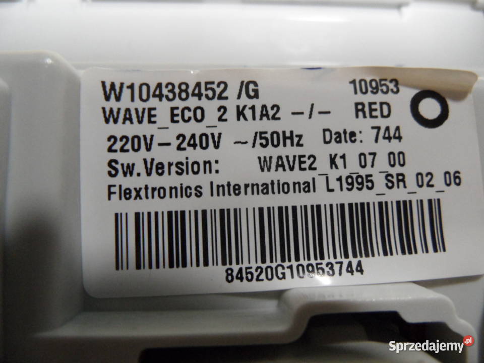programator pralki bosch WOT24255 W10438452G Strawczyn