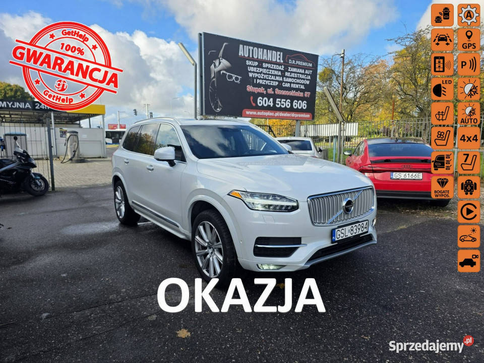 Volvo XC 90 20 T6 320 Inscription 4x4 Kamery 360 światła do jazdy dziennej pomorskie Słupsk