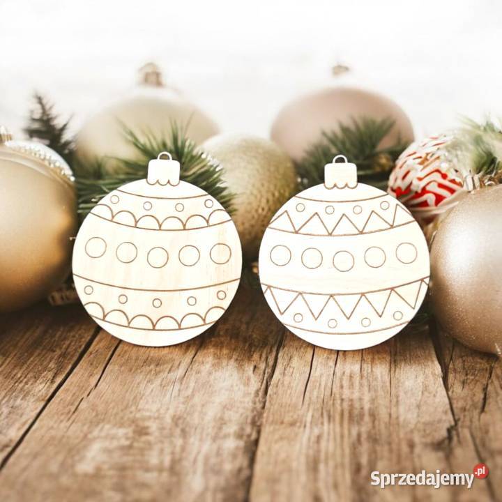 Zestaw Drewnianych Bombek Do Malowania OZDOBY mazowieckie Warszawa