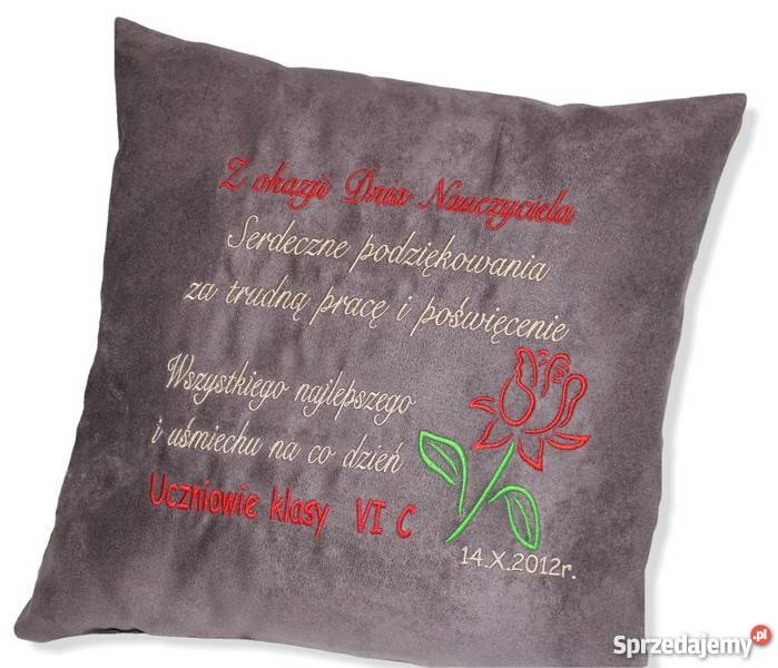 PODUSZKA WYCHOWAWCY NAUCZYCIELA Z ŻYCZENIAMI Grudziądz