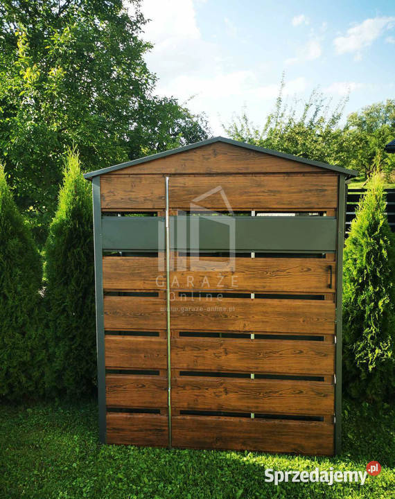 Wiata śmietnikowa dwuspad 13x05 antracyt z Altany i wiaty