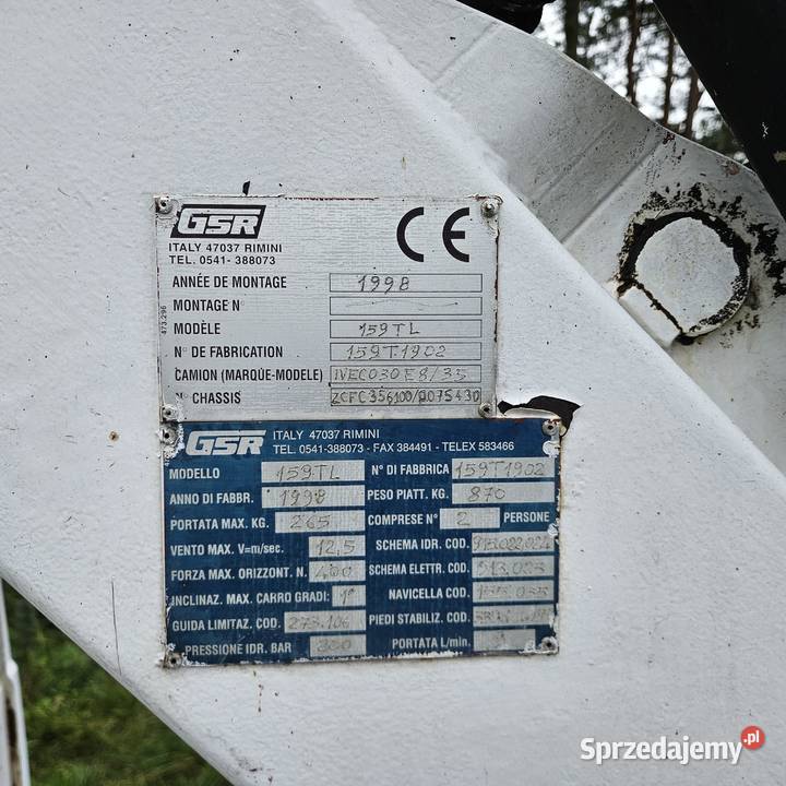 Podnośnik koszowy iveco 35t diesel wielkopolskie Czarnków sprzedam