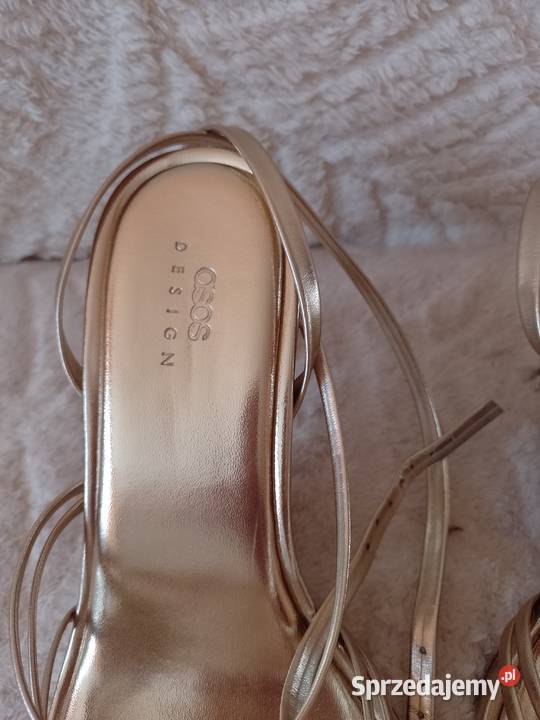 40 ASOS Złote sandałki wieczorowe z Londynu Kraków