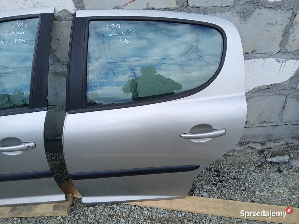 Drzwi lewe tył tylne Peugeot 207EU5DHBlak ETSC Radłów