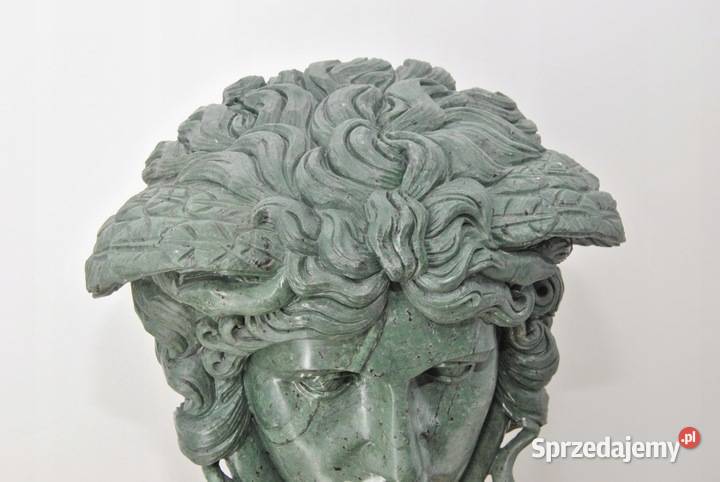 Popiersie Meduzy z Węzami Głowa z Marmuru Patyna