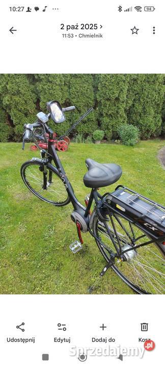 Rower elektryczny marki Sinus podkarpackie Chmielnik