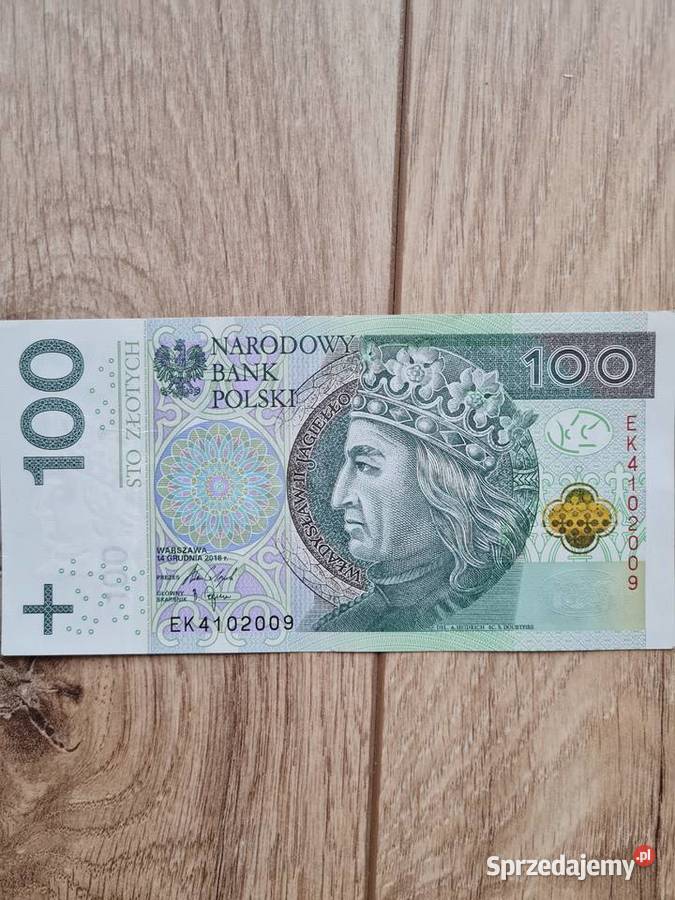 Banknot 100 zł z datą urodzenia 4.10.2009