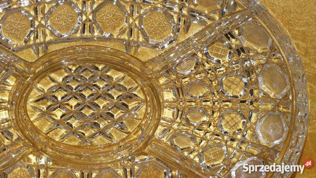 Duża patera kryształowa z przegródkami kujawsko-pomorskie Inowrocław