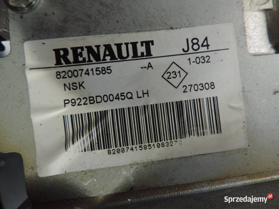 WSPOMAGANIA RENAULT SCNIC II 8200741585 J84 Kolumny kierownicze małopolskie Nowy Sącz
