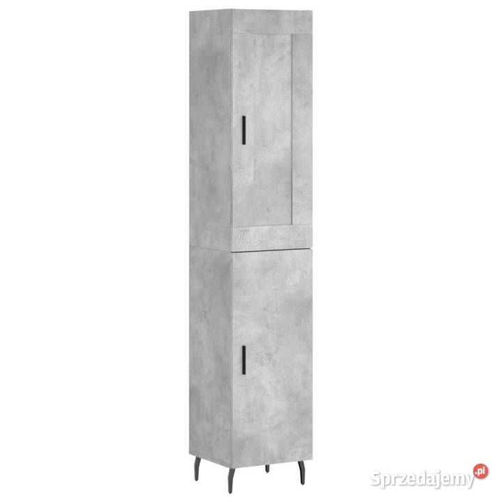 Wysoka szafka szarość betonu 345x34x180 Warszawa