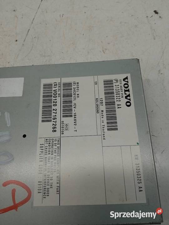 MODUŁ 31350322 Volvo V40 II 20122019 Rok produkcji 2012