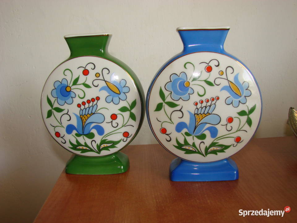 Lubiana wzór kaszubski wazonik PRL Antyki, Sztuka, Kolekcje Pruszcz Gdański