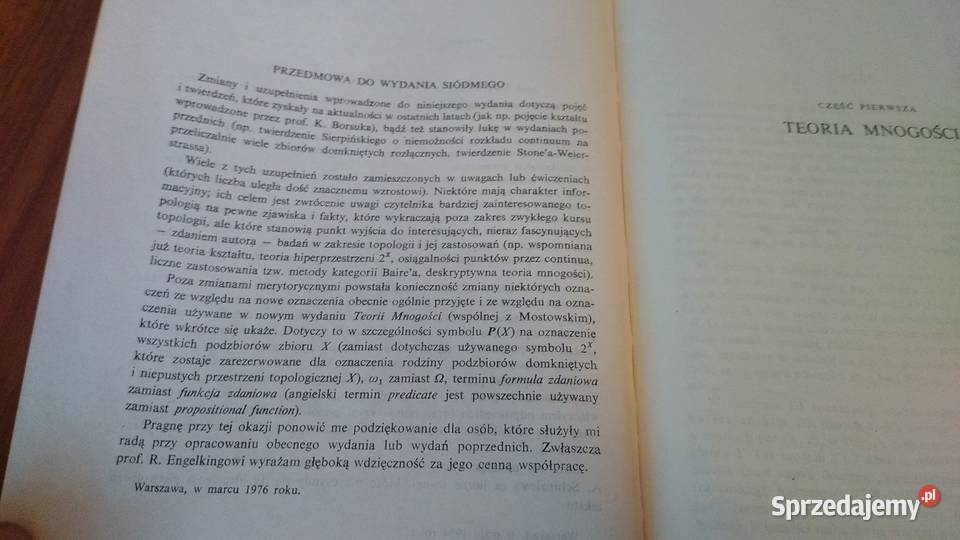Wstęp do teorii mnogości i topologii  Kazimierz pomorskie Gdańsk