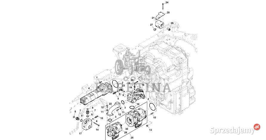 John Deere 9470RX Łącznik kolankowy R560621 wielkopolskie Jastrzębniki