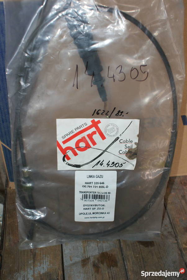 cięgno linka gazu AAB 24D TRANSPORTER 9196 VW Pozostałe Białobrzegi sprzedam