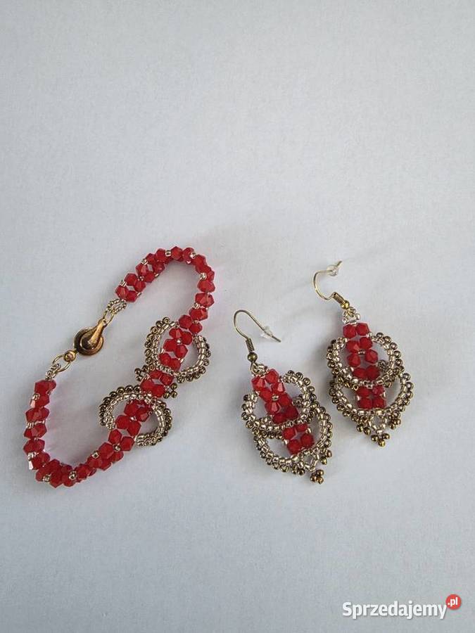 Bransoletka damska z kolczykami dł19