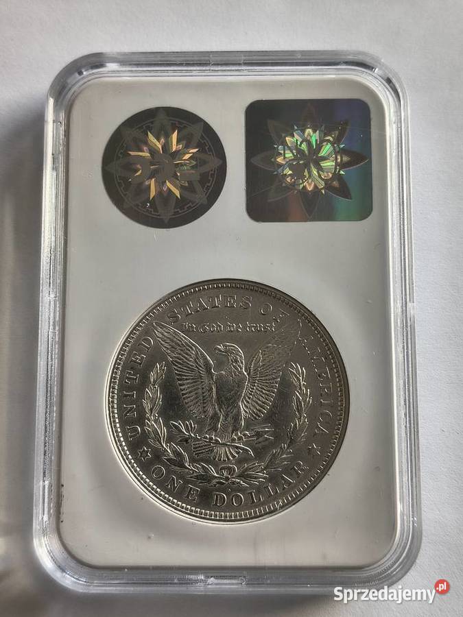 USA 1 dolar Morgan 1921 D srebro Ag 900 nota AU Szczecin