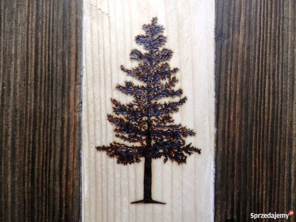 Obraz czarnobiały ręcznie wykonany Motyw LAS