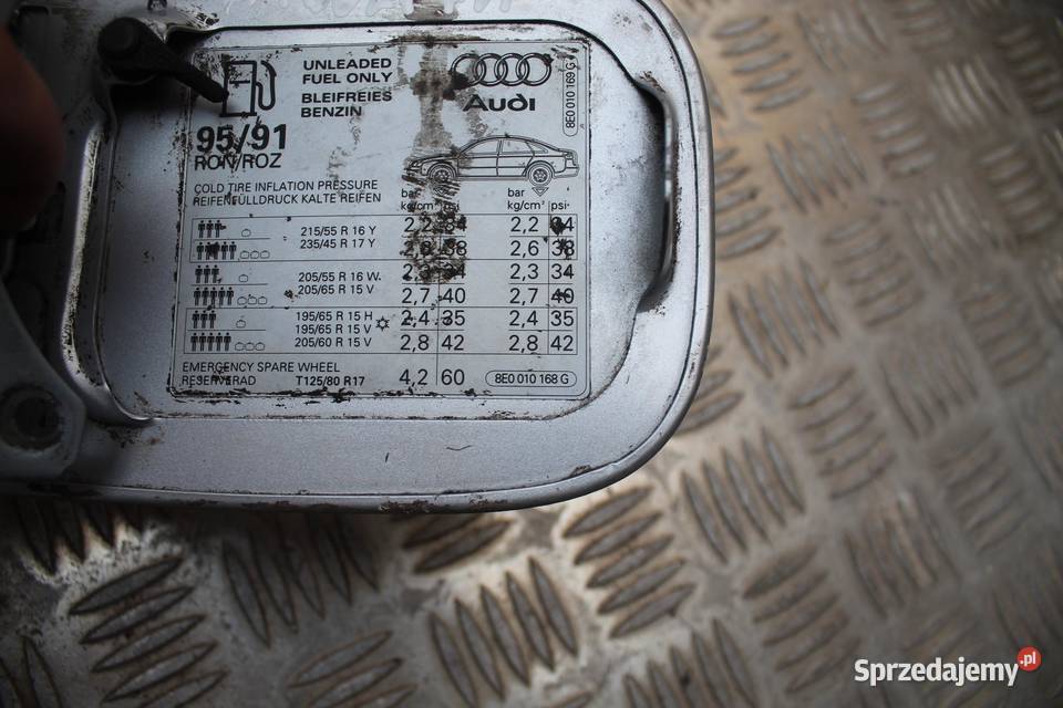 KLAPKA WLEWU PALIWA LY7W AUDI A4 B6 8E0010168G sprzedam