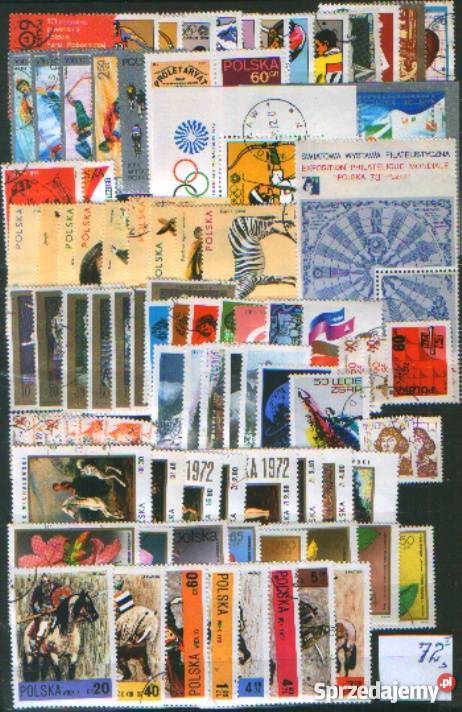 Rocznik znaczków kas 1972 Filatelistyka Gliwice