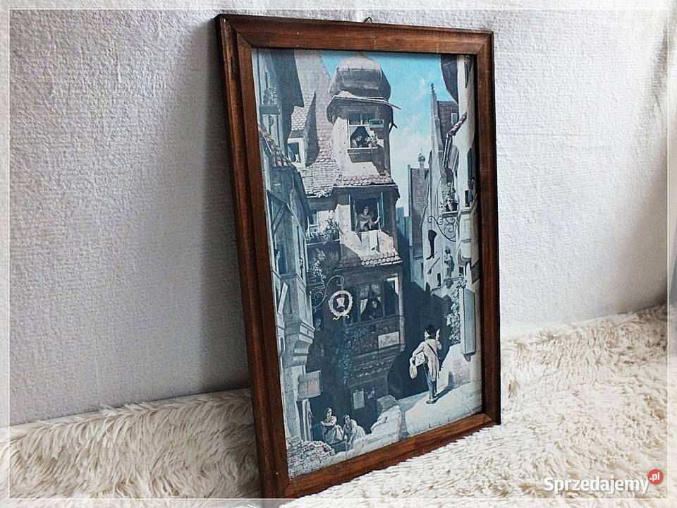 Stary obraz Der Briefbote im Rosental Rarytas o Żary sprzedam