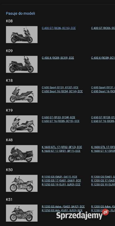 Bmw R 1200 GS RT K 1600 GTL F 800 GS przekaźnik Nowy Tomyśl sprzedam
