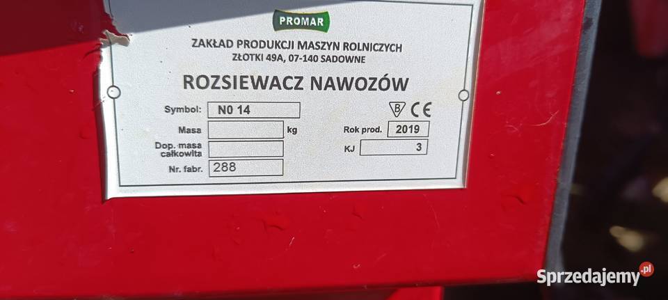 Siewnik nawozu 600l Modliborzyce
