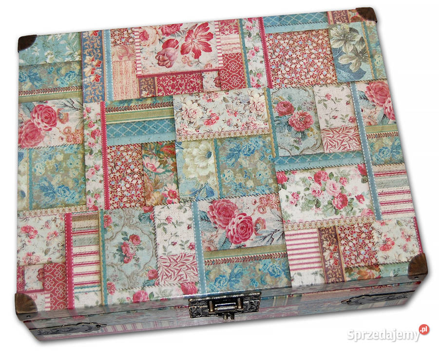 HERBACIARKA skrzynka na herbatę PATCHWORK 12 Bydgoszcz