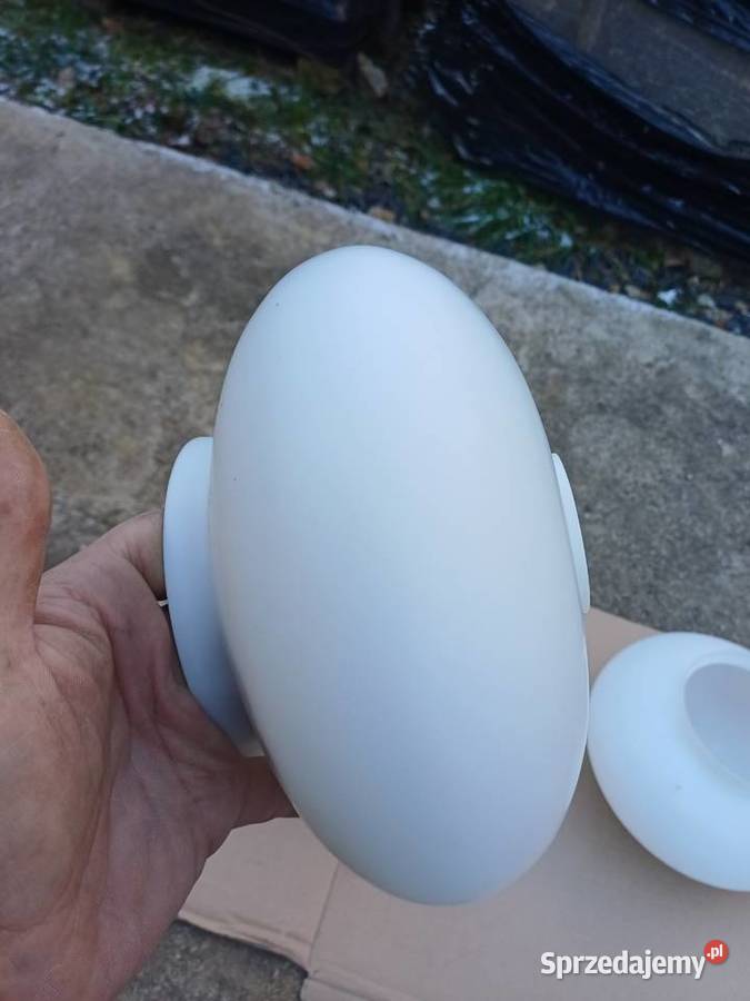 Trzy retro klosze z 1965 roku firmy Napako Lubań