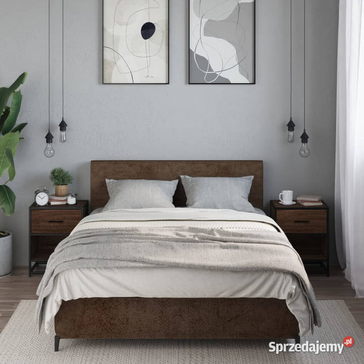 Szafki nocne 2 brązowy dąb 40x31x50 WM848693 Warszawa