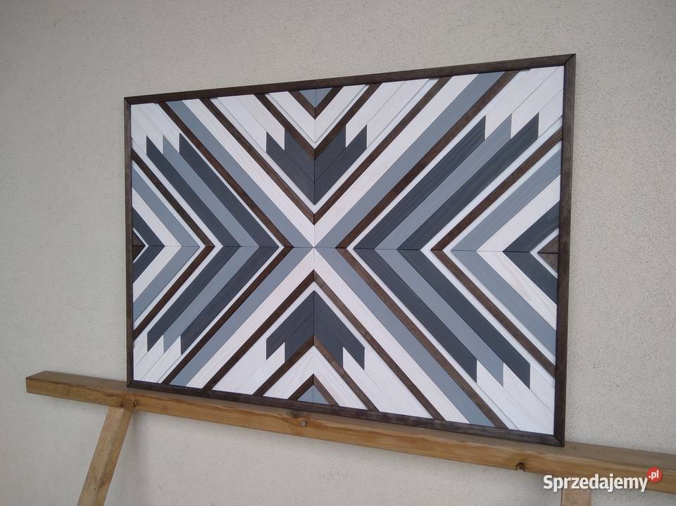 Obraz mozaika panel ścienny z drewna 64 x 90 Gdynia