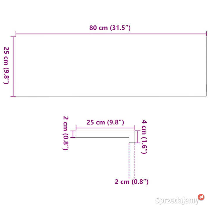 Parapety 2 surowe 80x25x2 lite drewno dębowe Warszawa