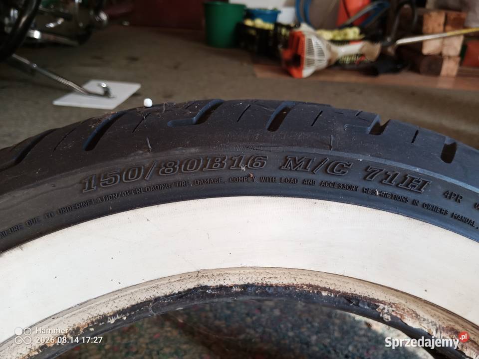 OPONA DUNLOP D401 BIAŁY BOK TYLNA 15080B16 71H