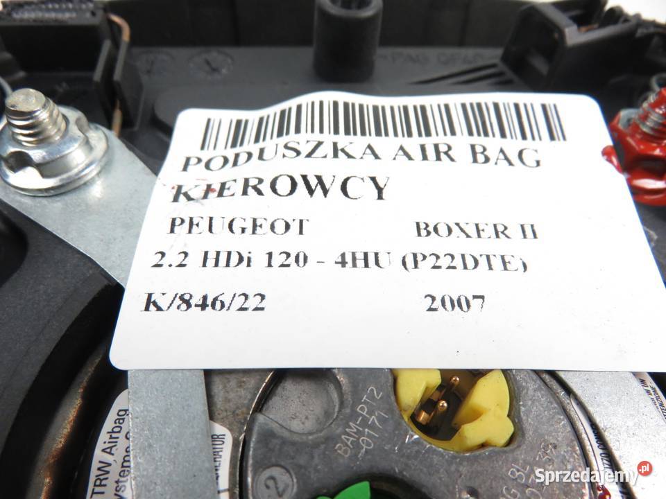 PODUSZKA KIEROWCY PEUGEOT BOXER II 07854862440 małopolskie