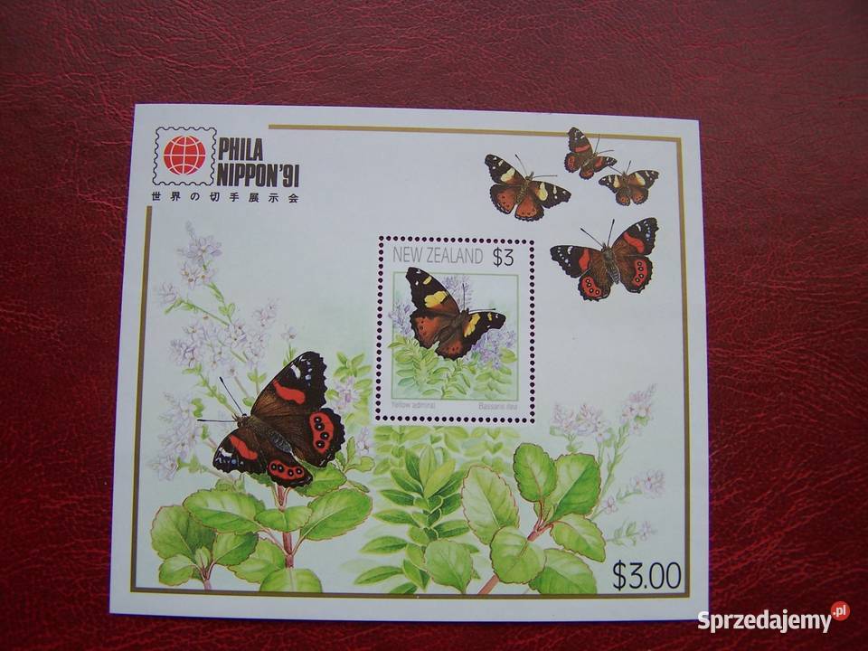 Nowa Zelandia 1991 MNH Mi bl31 Fauna Owady Tychy sprzedam
