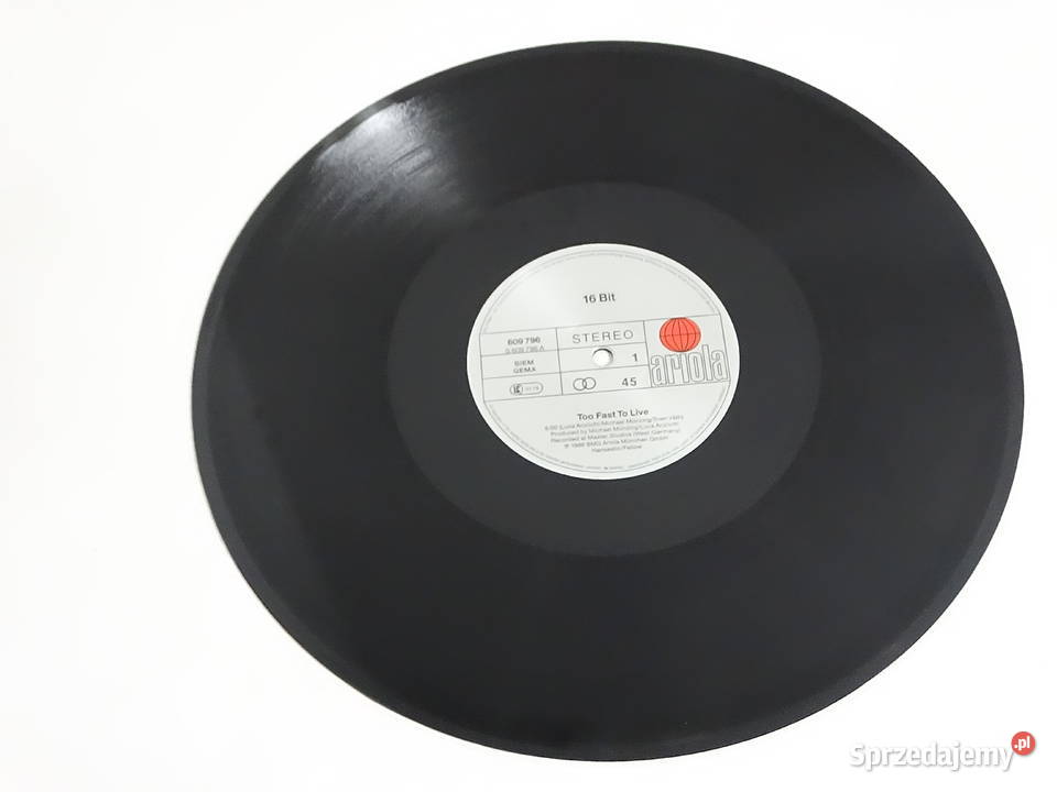 16 Bit Too Fast To Live Be Quiet MaxiSingle 1988 lubelskie sprzedam
