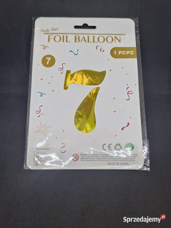 Balon Foliowy w Kształcie Cyfry 1 XXL Złota